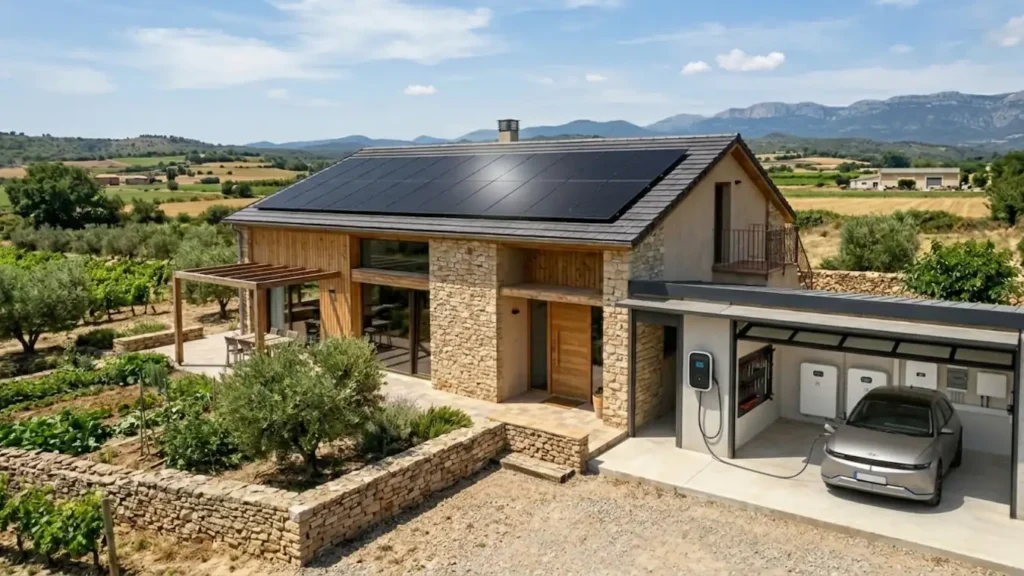 Panells solars i bateria solar per a casa